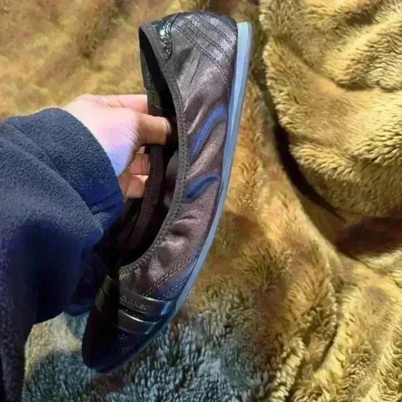 Women’s CALVIN KLEIN Kyoko Brown Stretch Ballet Flats Size 10m - Picture 5 of 11